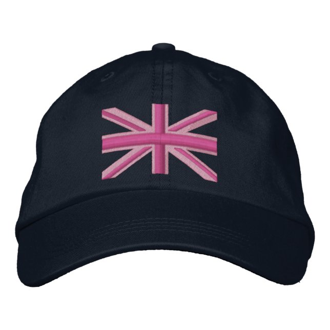 Casquette Brodée Fille Union Jack Drapeau Angleterre Swag Broderie (Devant)