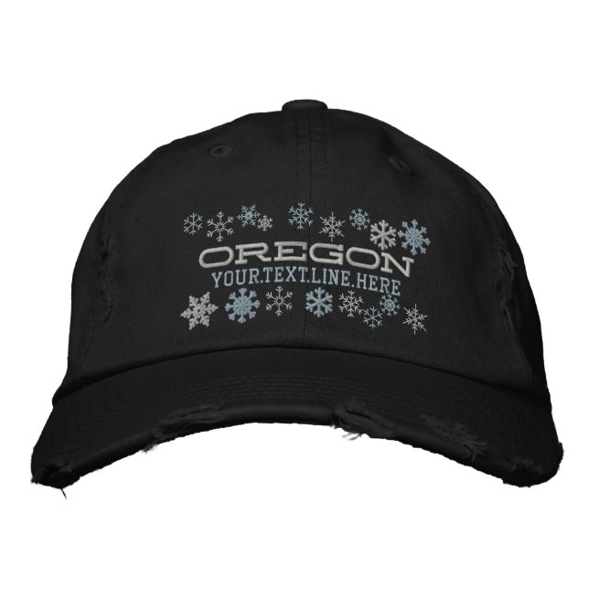 Casquette Brodée Flèches de neige personnalisées en Oregon (Devant)
