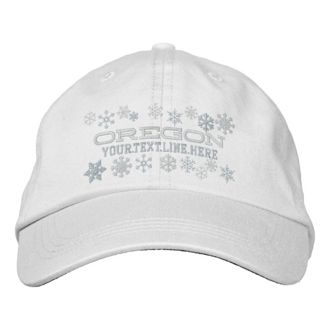 Casquette Brodée Flèches de neige personnalisées en Oregon (Devant)