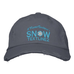 Casquette Brodée Flocon de neige brodé personnalisé Bébé Bleu