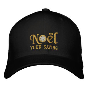 Casquette Brodée Flocon de neige Noel personnalisé Golden