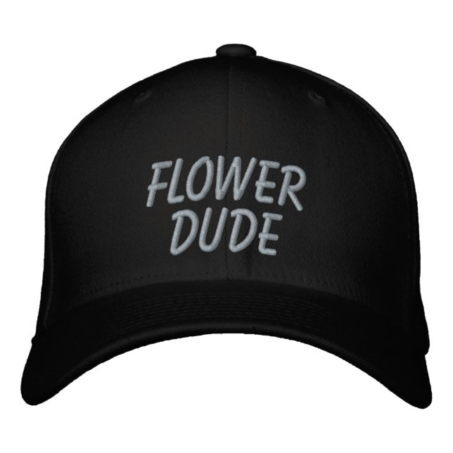 Casquette Brodée Flower Dude Mariage (Devant)