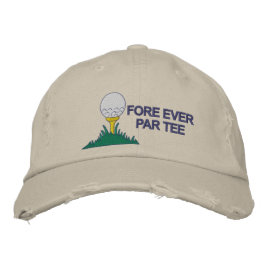 Casquette Brodée Fore Ever Par Tee Funny Logo Golf Ball