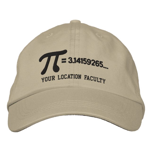 Casquette Brodée Formule Pi personnalisable (Devant)