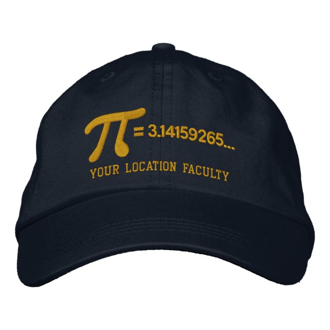 Casquette Brodée Formule Pi personnalisable (Devant)