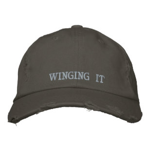 Casquette Brodée Fun Wing It Citation Russe Personnalisé Grey