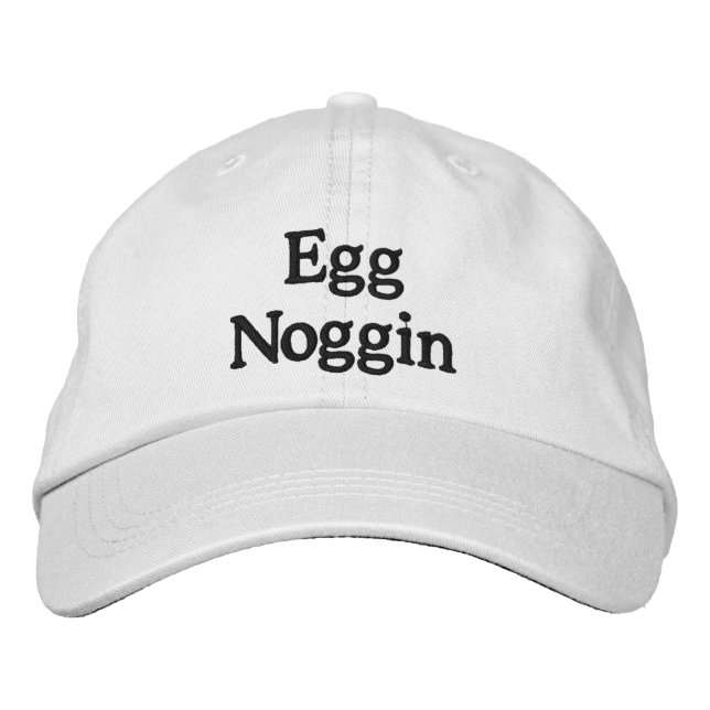 Casquette Brodée Funky Novelty Mens Sports OEUF NOGGIN (Devant)
