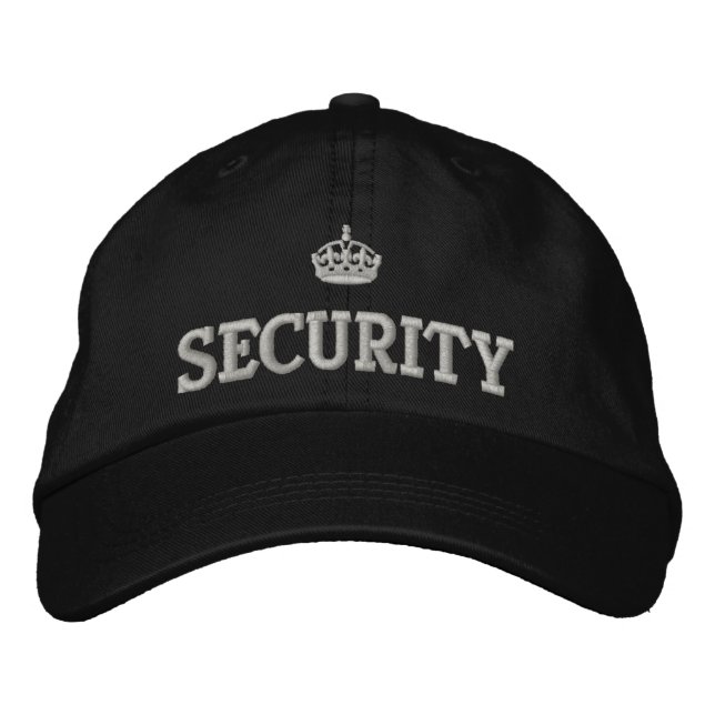 Casquette Brodée Garde de sécurité avec logo de couronne (Devant)