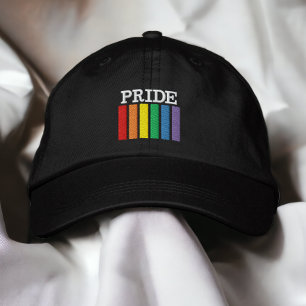 Casquette Brodée Gay Rainbow Pride Drapeau Grilles Personnalisées