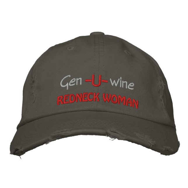 Casquette Brodée Gen U Wine Redneck Femme (Devant)