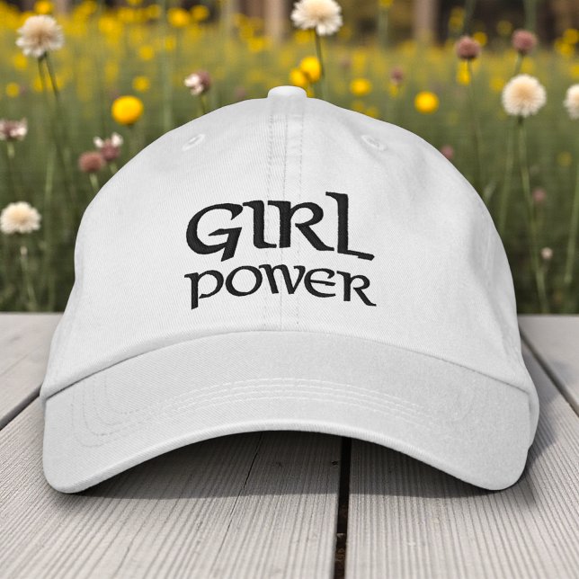 Casquette Brodée Girl Power Simple Moderne Typographie Personnalisé (Créateur téléchargé)