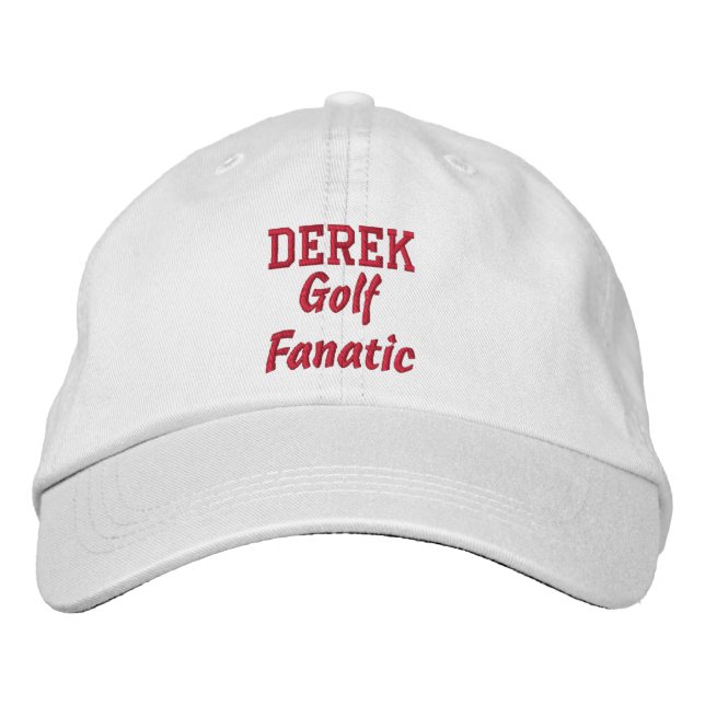 Casquette Brodée Golf Fanatic Nom personnalisé (Devant)