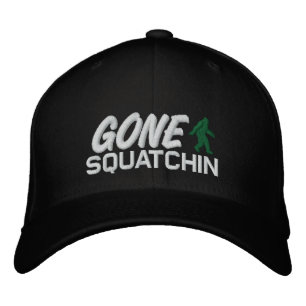Casquette Brodée Gone Squatchin - noir blanc et vert