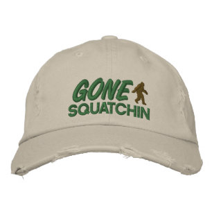 Casquette Brodée Gone Squatchin - piqûre verte et brune