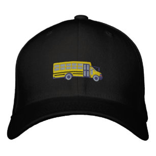 Casquette Brodée Grande broderie autobus fait sur commande d'école