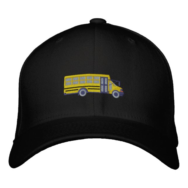 Casquette Brodée Grande broderie autobus fait sur commande d'école (Devant)