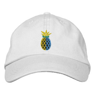 Casquette Brodée Graphique de broderie d'ananas tropical sur