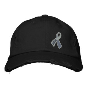 Casquette Brodée Gray Hope Cancer Diabbon Sensibilisation au ruban