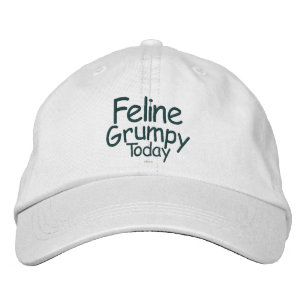 Casquette Brodée Grincheux félin aujourd'hui