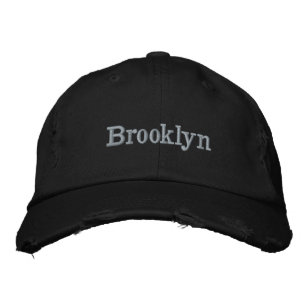 Casquette Brodée Gris minimaliste noir Nom personnalisé texte moder