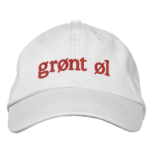 Casquette Brodée Grønt øl (Devant)