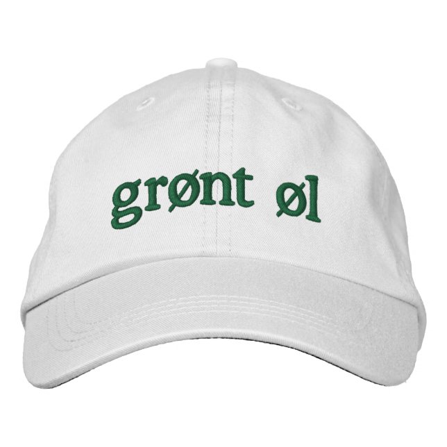 Casquette Brodée Grønt øl (Devant)