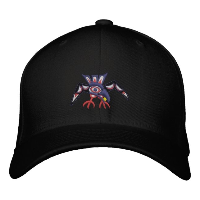 Casquette Brodée Haida Raven s'enfuit (Devant)
