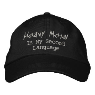Casquette Brodée Heavy Metal est ma deuxième langue