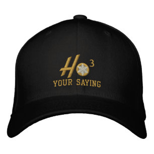 Casquette Brodée Ho Ho Ho Snowflake personnalisé Golden