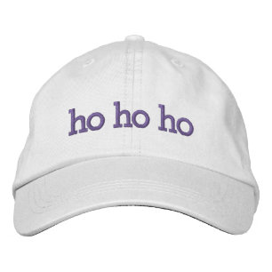 Casquette Brodée ho ho pourpre typographie de Noël brodée