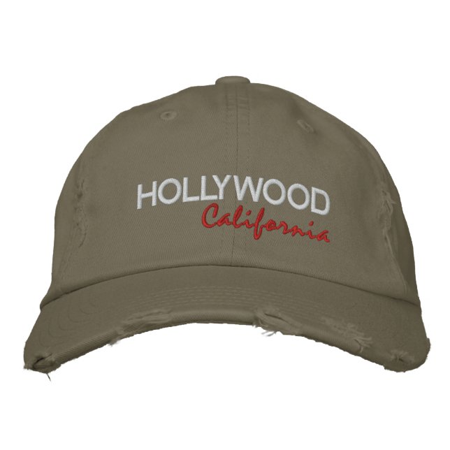 Casquette Brodée HOLLYWOOD, Californie (Devant)
