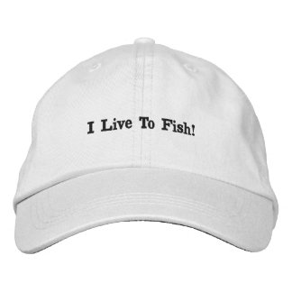 Casquette Brodée I Live To Fish Baseball Style Cap