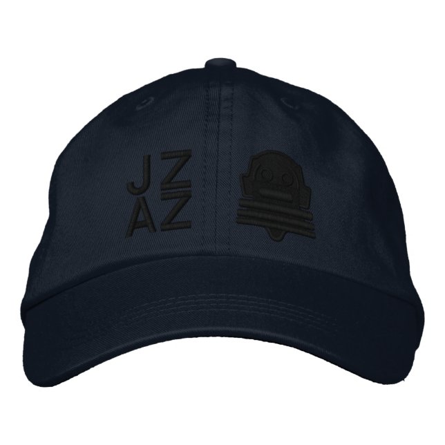 Casquette Brodée Ichibo-Skee Clupkitz Jazz Black on Blue (Devant)
