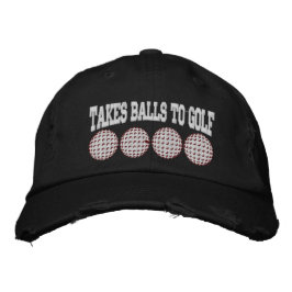 Casquette Brodée Il Prend Des Boules À Golf Humoristique Brodée Cad