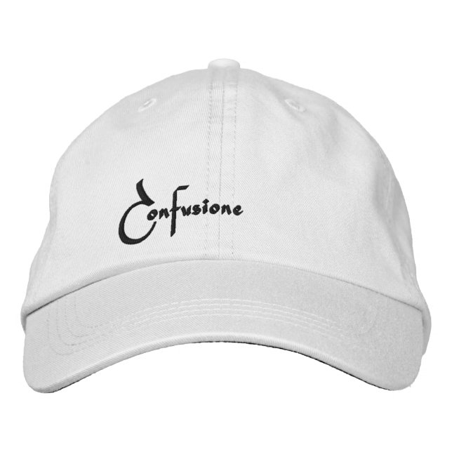 Casquette Brodée Impression noire confusionnée (Devant)