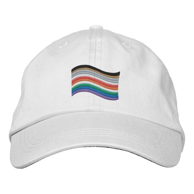 Casquette Brodée Indicateur LGBTQ+ Pride inclus (Devant)