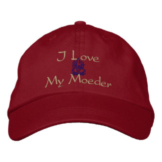 Casquette Brodée J'Aime Ma Mère En Afrikaans Rouge
