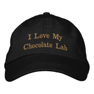 Casquette Brodée J'aime mon laboratoire de chocolat