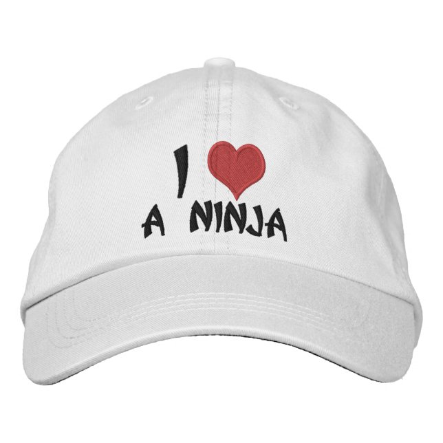 Casquette Brodée J'Aime Un Ninja (Devant)
