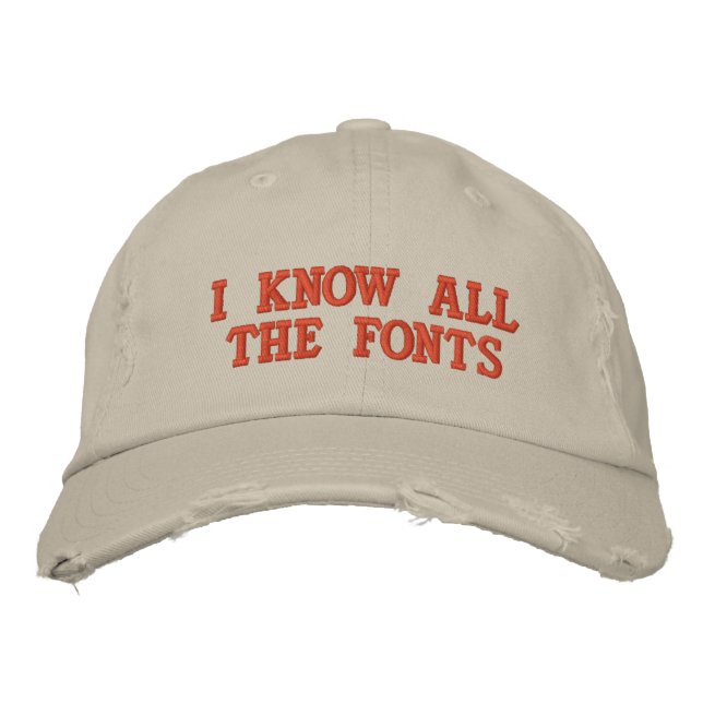 CASQUETTE BRODÉE JE CONNAIS TOUTES LES POLICES (Devant)