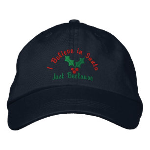 Casquette Brodée Je crois en Père Noël ... Juste parce que