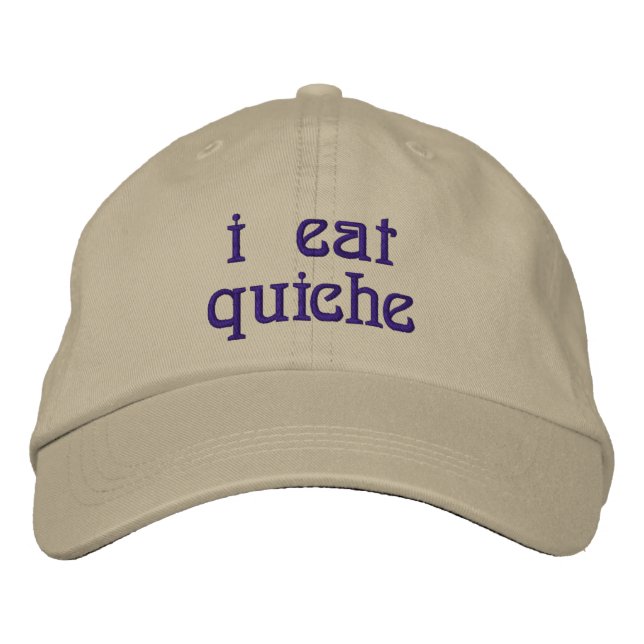 Casquette Brodée Je Mange Quiche (Devant)