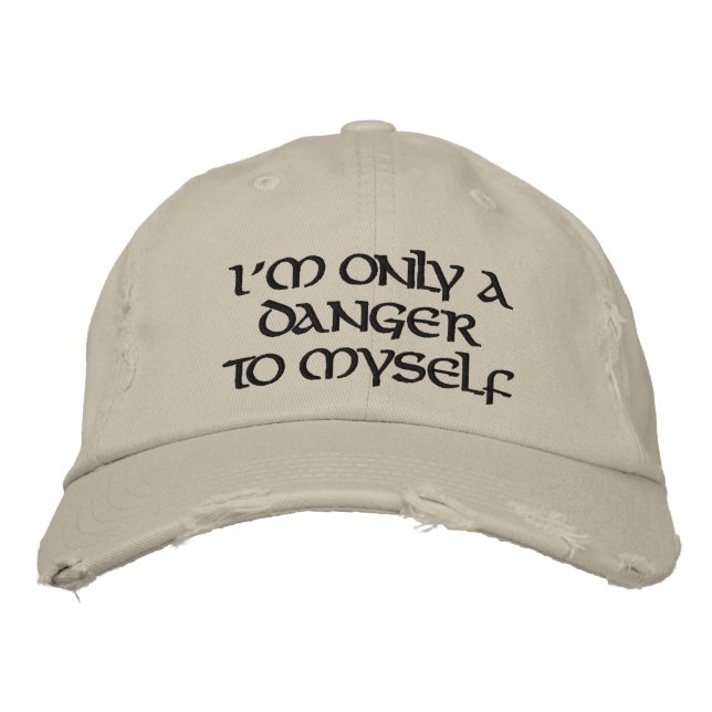 Casquette Brodée Je ne suis qu'un danger pour moi (Devant)