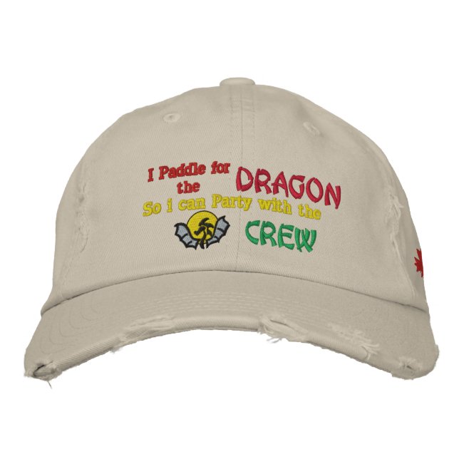 Casquette Brodée Je pagaie pour le, Dragon, Donc... (Devant)