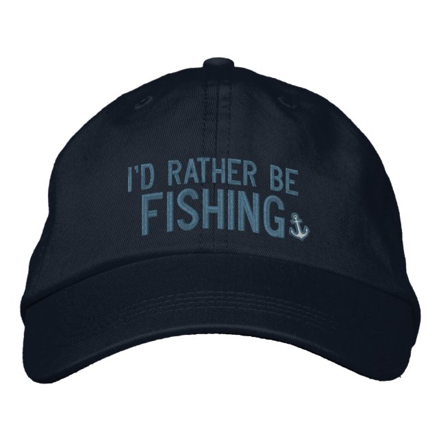 Casquette Brodée Je pêcherais plutôt (Devant)