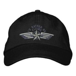 Casquette Brodée Je préférerais piloter Star Badge Pilot Wings
