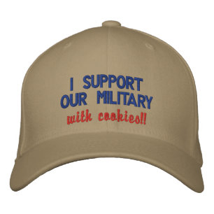 Casquette Brodée Je soutiens nos militaires avec des cookies ! !