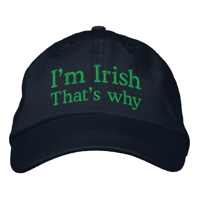 Casquette Brodée Je suis irlandais (Devant)