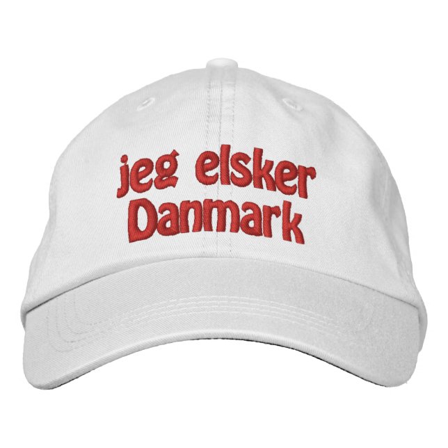 Casquette Brodée Jeg Elsker Danmark (Devant)