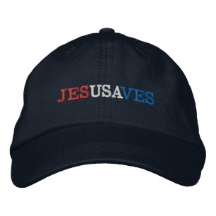 Casquette Brodée Jesus Saves USA Tri-Color Brodery